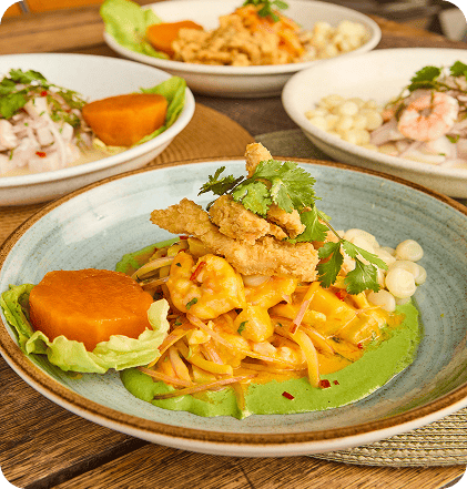 comida marina en mangos